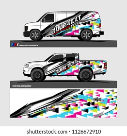 car decal graphic design vector. abstract background for vehicle vinyl wrap