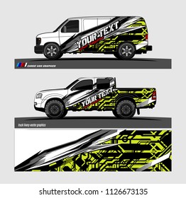 car decal graphic design vector. abstract background for vehicle vinyl wrap