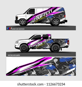 car decal graphic design vector. abstract background for vehicle vinyl wrap