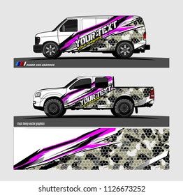 car decal graphic design vector. abstract background for vehicle vinyl wrap