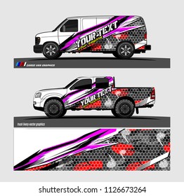 car decal graphic design vector. abstract background for vehicle vinyl wrap