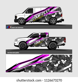 car decal graphic design vector. abstract background for vehicle vinyl wrap