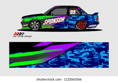 car decal graphic vector