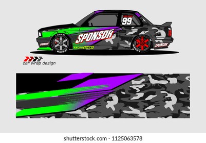 car decal graphic vector
