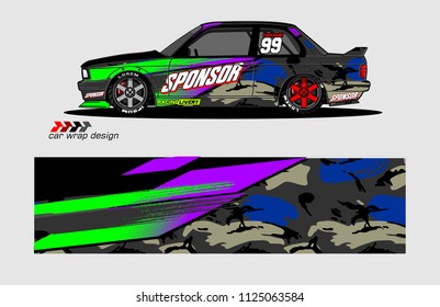 car decal graphic vector