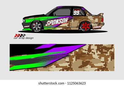 car decal graphic vector