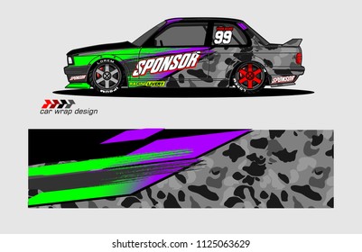 car decal graphic vector