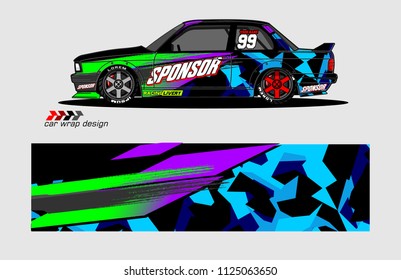 car decal graphic vector
