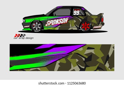 car decal graphic vector