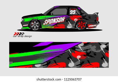 car decal graphic vector