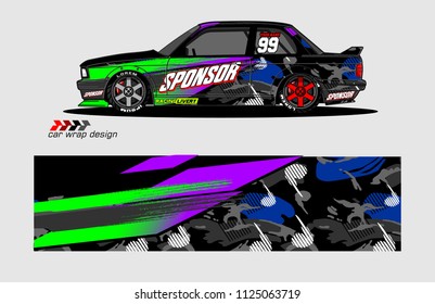 car decal graphic vector