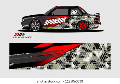 car decal graphic vector