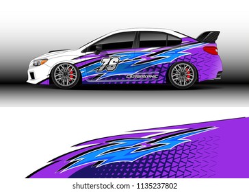 Car decal graphic vector, truck and cargo van wrap vinyl sticker. Graphic abstract stripe designs for branding and drift livery car