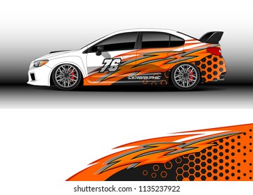 Car decal graphic vector, truck and cargo van wrap vinyl sticker. Graphic abstract stripe designs for branding and drift livery car