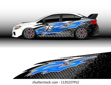 Car decal graphic vector, truck and cargo van wrap vinyl sticker. Graphic abstract stripe designs for branding and drift livery car