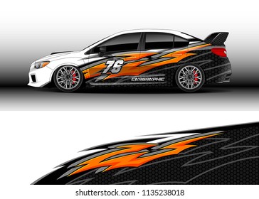 Car decal graphic vector, truck and cargo van wrap vinyl sticker. Graphic abstract stripe designs for branding and drift livery car