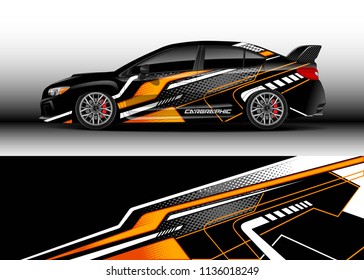 Car decal graphic vector, truck and cargo van wrap vinyl sticker. Graphic abstract stripe designs for branding and drift livery car