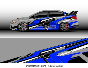 Car decal graphic vector, truck and cargo van wrap vinyl sticker. Graphic abstract stripe designs for branding, race and drift livery car