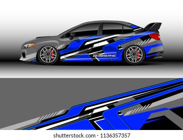 Car decal graphic vector, truck and cargo van wrap vinyl sticker. Graphic abstract stripe designs for branding, race and drift livery car