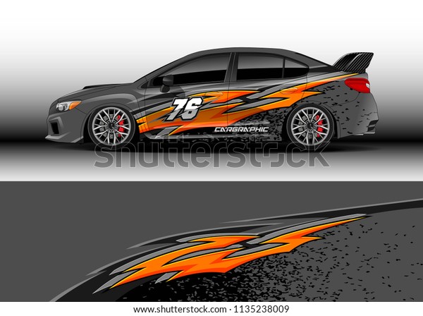 Car decal graphic vector, truck and cargo van wrap\
vinyl sticker. Graphic abstract stripe designs for branding and\
drift livery car