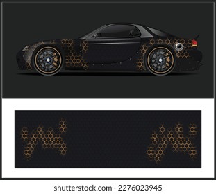 Vector gráfico de calcomanías de coches, diseño de pegatinas de envolvimiento de vehículos de vinilo