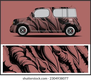Car decal graphic vector, vinyl vehicle wrap sticker design