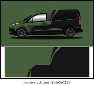 Vector gráfico de la etiqueta del coche, diseño de la etiqueta engomada del abrigo del vehículo del vinilo para el negocio