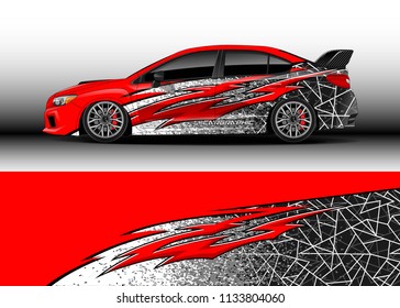 Car decal graphic vector, wrap vinyl sticker. Graphic abstract stripe designs for race and  drift livery car