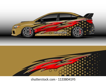 Car decal graphic vector, wrap vinyl sticker. Graphic abstract stripe designs for race and  drift livery car