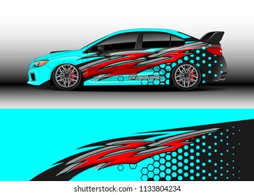 Car decal graphic vector, wrap vinyl sticker. Graphic abstract stripe designs for race and  drift livery car