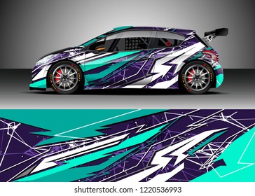 Car decal graphic vector, wrap vinyl sticker. Graphic abstract stripe designs for Racing vehicles.