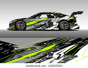 Car decal graphic vector, wrap vinyl sticker. Graphic abstract stripe designs for Racing vehicles.