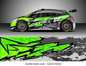 Car decal graphic vector, wrap vinyl sticker. Graphic abstract stripe designs for Racing vehicles.