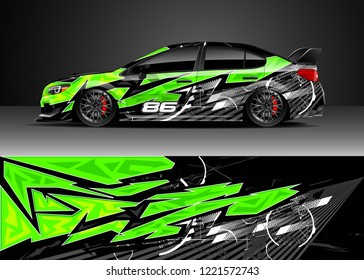 Car decal graphic vector, wrap vinyl sticker. Graphic abstract stripe designs for Racing vehicles.