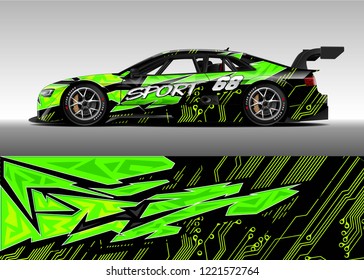 Car decal graphic vector, wrap vinyl sticker. Graphic abstract stripe designs for Racing vehicles.