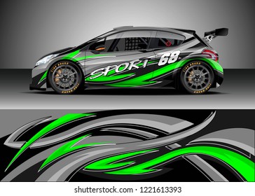 Car decal graphic vector, wrap vinyl sticker. Graphic abstract stripe designs for Racing vehicles.