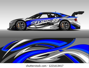 Car decal graphic vector, wrap vinyl sticker. Graphic abstract stripe designs for Racing vehicles.