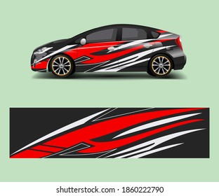 Coche decal gráfico vectorial envolver pegatina de vinilo. Diseños gráficos de forma de onda abstracta para el vector de diseño de la marca, la carrera y la plantilla de vagón de deriva