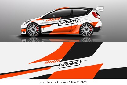 Car decal graphic vector,racing car. Graphic abstract stripe designs for racing car