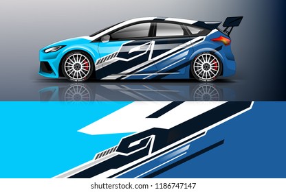 Car decal graphic vector,racing car. Graphic abstract stripe designs for racing car