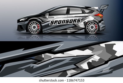 Car decal graphic vector,racing car. Graphic abstract stripe designs for racing car