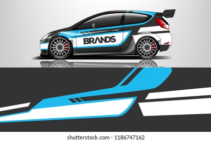 Car decal graphic vector,racing car. Graphic abstract stripe designs for racing car
