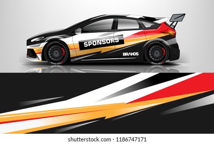 Car decal graphic vector,racing car. Graphic abstract stripe designs for racing car