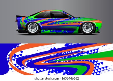 car decal graphic wrap vector, abstract background