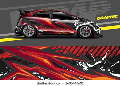 car decal graphic wrap vector, abstract background