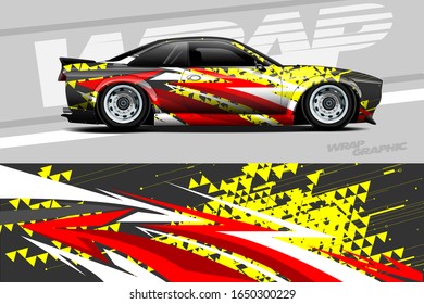 car decal graphic wrap vector, abstract background