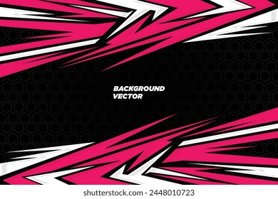 Car decal livery wrap banner abstract stripe sporty Vector EPS