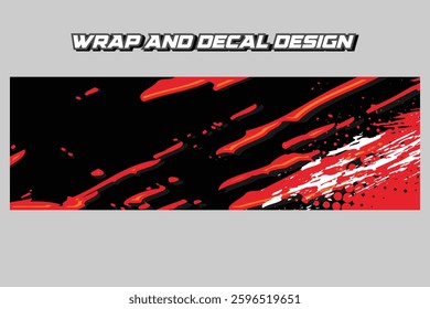 Car decal livery wrap banner abstract stripe sporty  Vector EPS 10