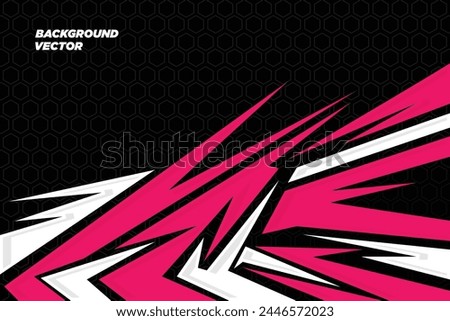 Car decal livery wrap banner abstract stripe sporty Vector EPS