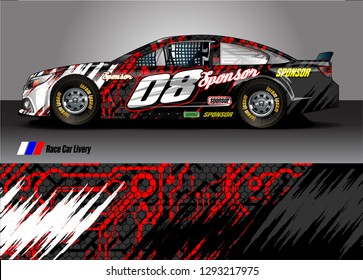 car decal sticker design vector. abstract background for vehicle vinyl wrap